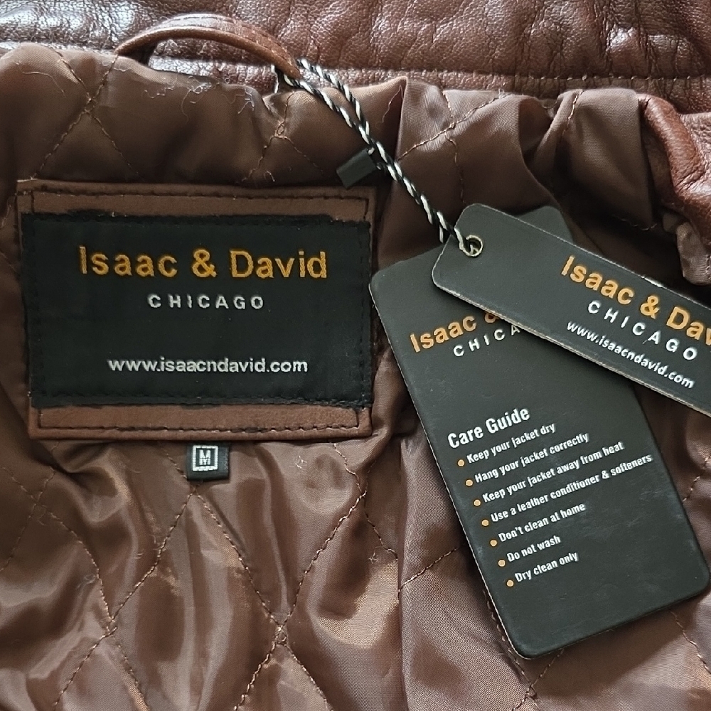 Men's Classic Brown Leather Jacket - Picture 2 of 16